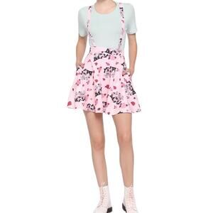 Hot Topic Ouran High School Host Club Roses Suspender Skirt M